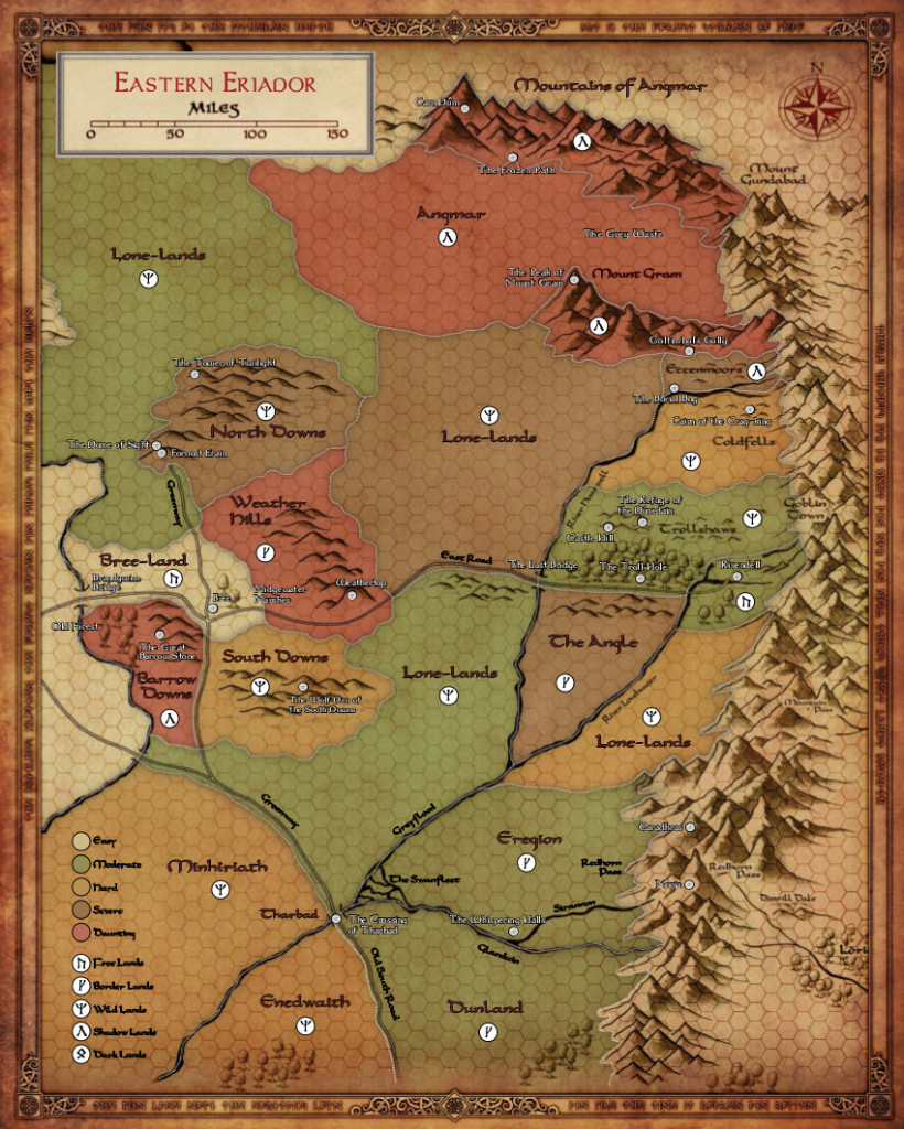 Mapa de Eriador Oriental