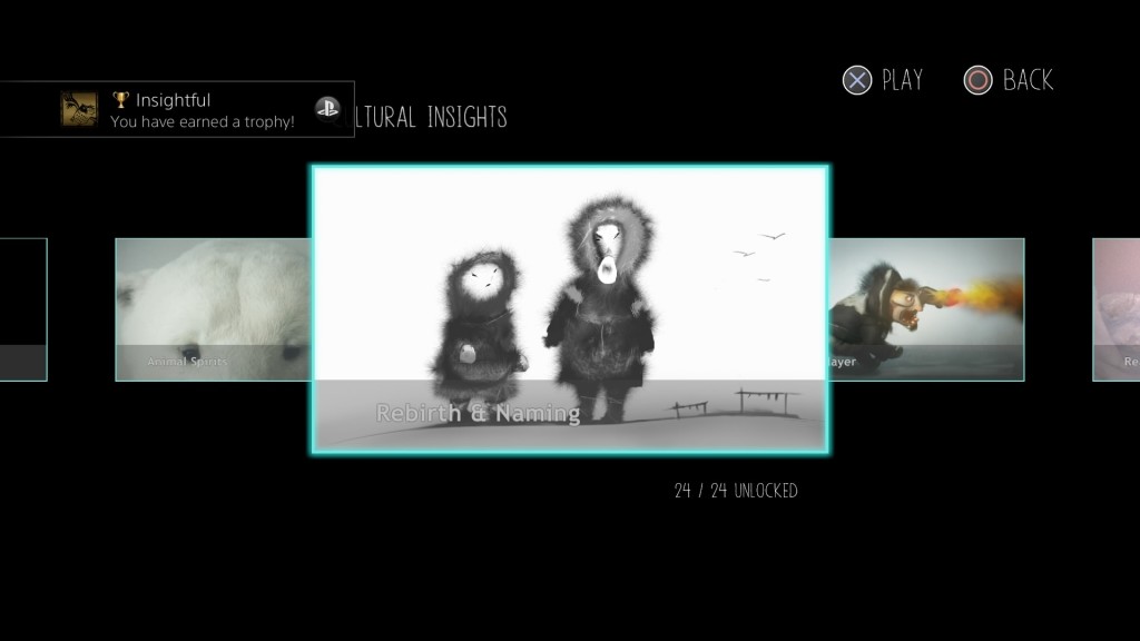 Captura del juego, videos sobre los Iñupiat