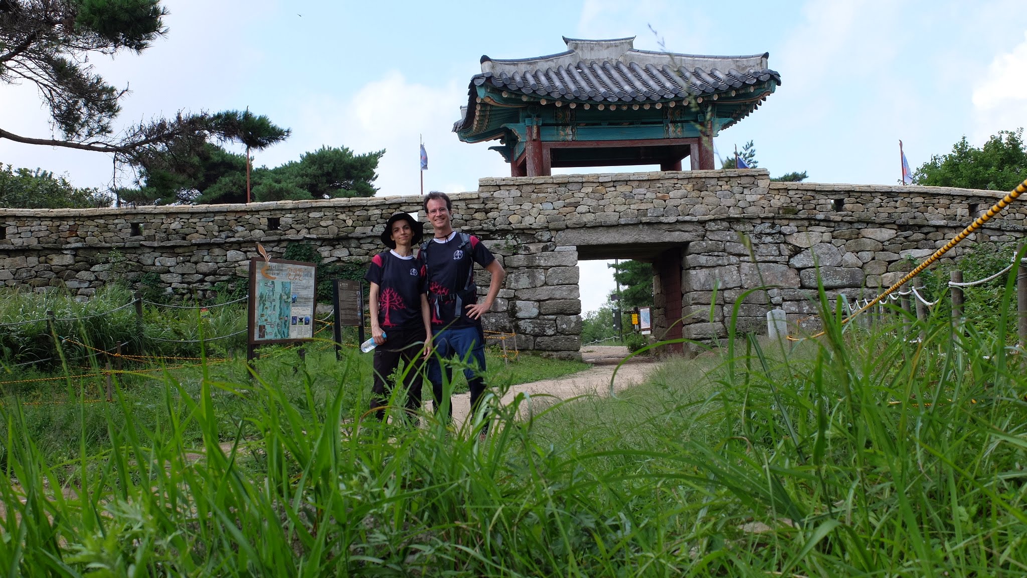 En la fortaleza cerca de Busán