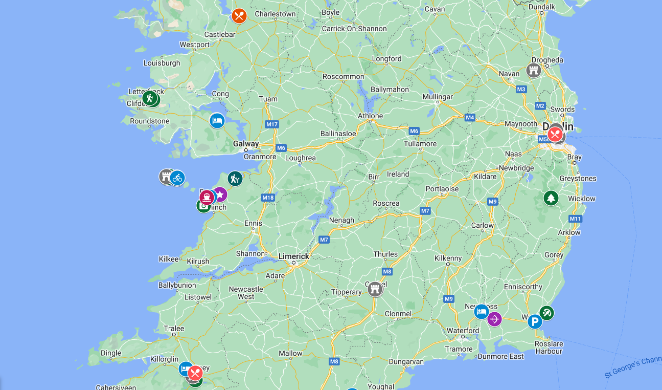 Irlanda: nuestro mapa